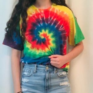 rainbow tie dye t-shirt